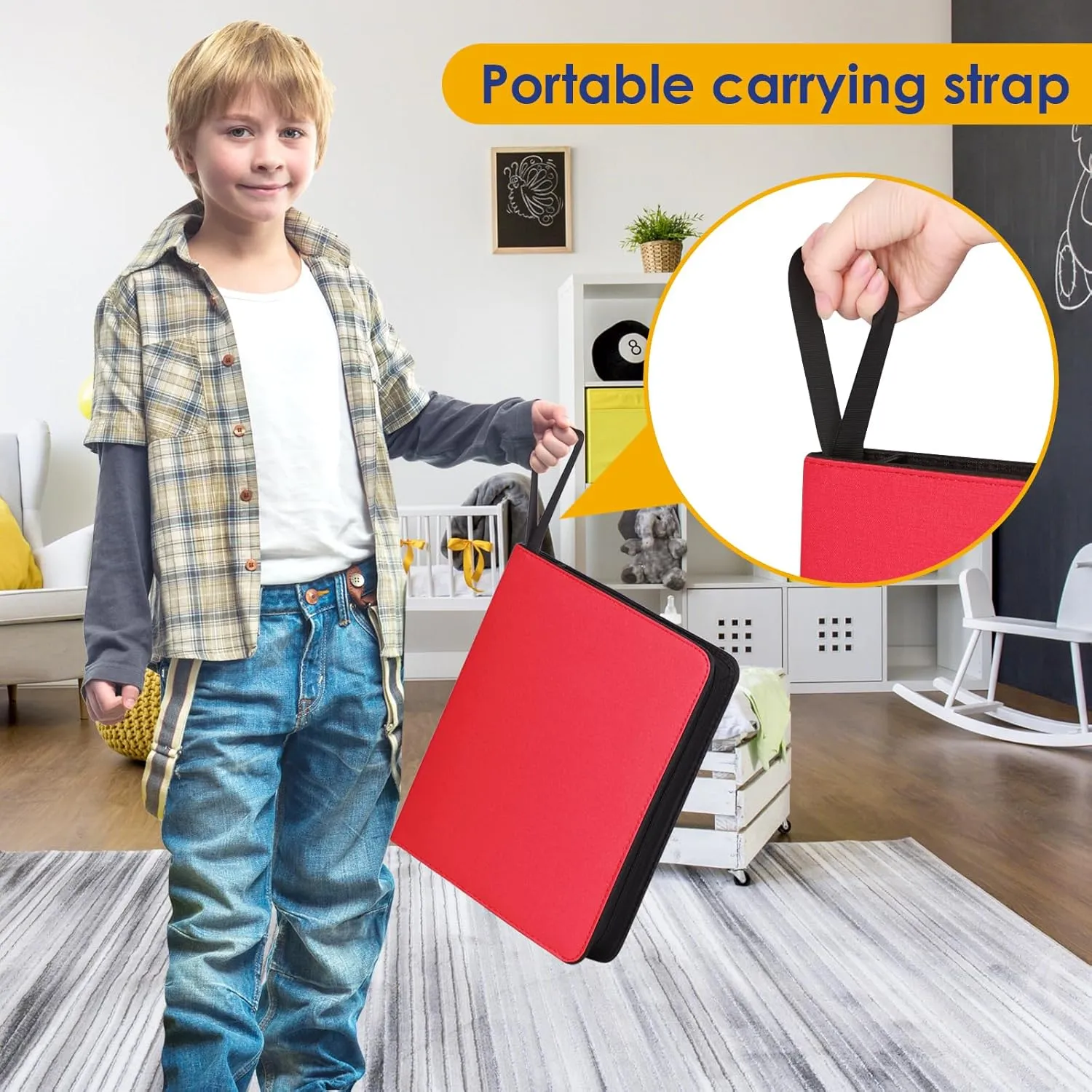 900 Pockets Card Binder, Trading Card Album Display Holder, PU Cover Zip Binder for Cards, Durable Card Holder Album for TCG Game Cards And Sports Cards