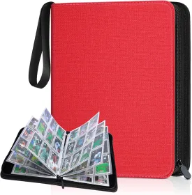 900 Pockets Card Binder, Trading Card Album Display Holder, PU Cover Zip Binder for Cards, Durable Card Holder Album for TCG Game Cards And Sports Cards