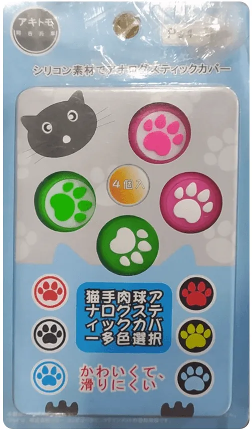 Akitomo PS4 Neko-Chan Analog Caps Neon Green / Neon Pink (AKSW-113G/P)