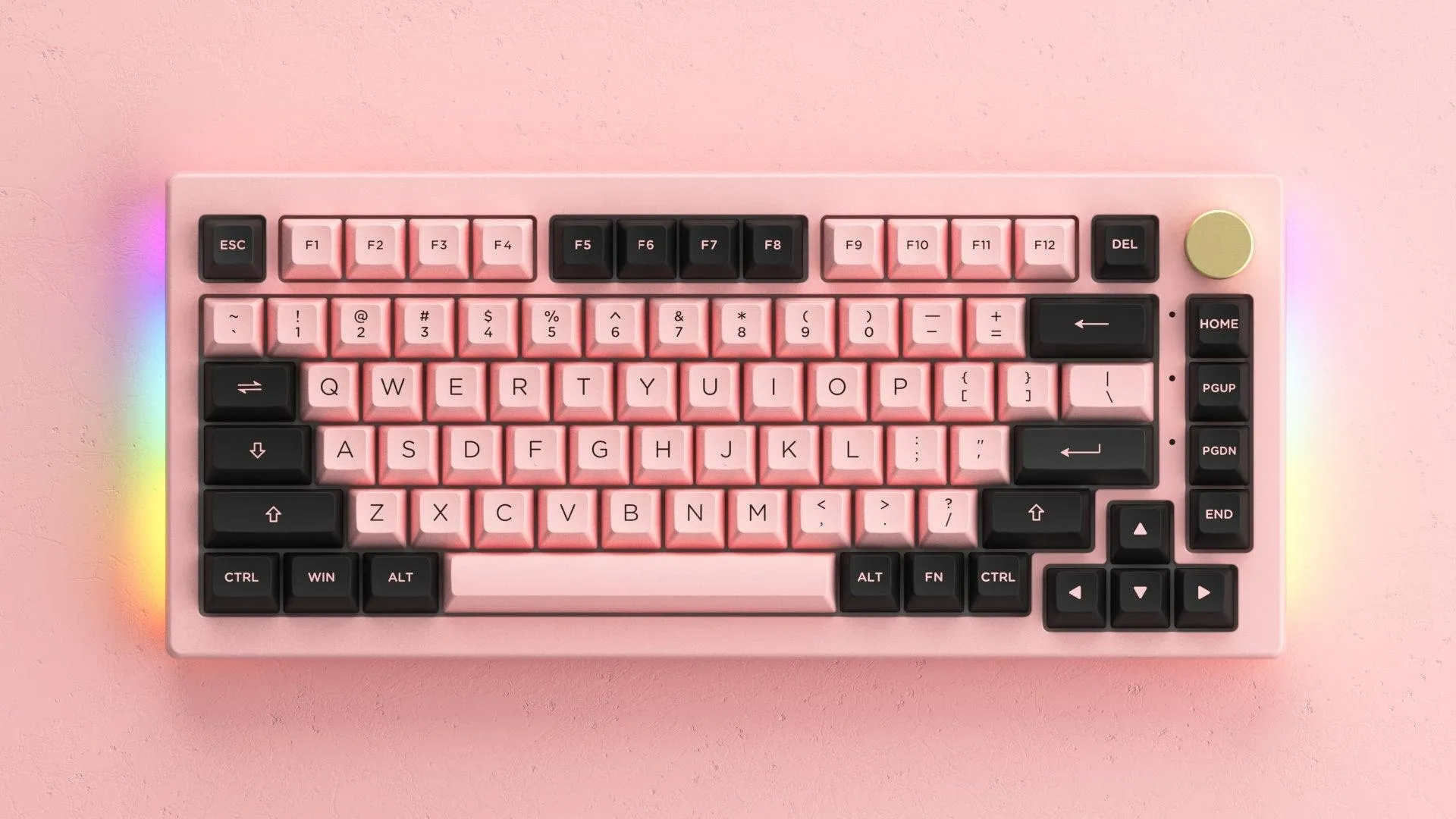 AKKO 5075S Barebone Custom Mechanical Keyboard Hot-Swappable DIY Kit Gasket Mount (Pale Dogwood)