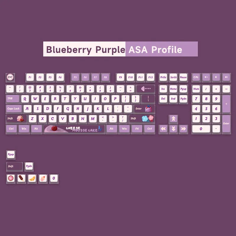 Akko Countryside & Mousse Cake ASA Profile PBT Keycap Set 116 Keys