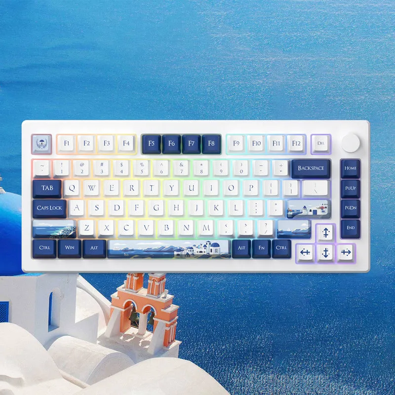 Akko MOD 007B HE PC Santorini Tri-Mode RGB Hot-Swappable Mechanical Keyboard (Kailh Sakura Pink Magnetic Switch)