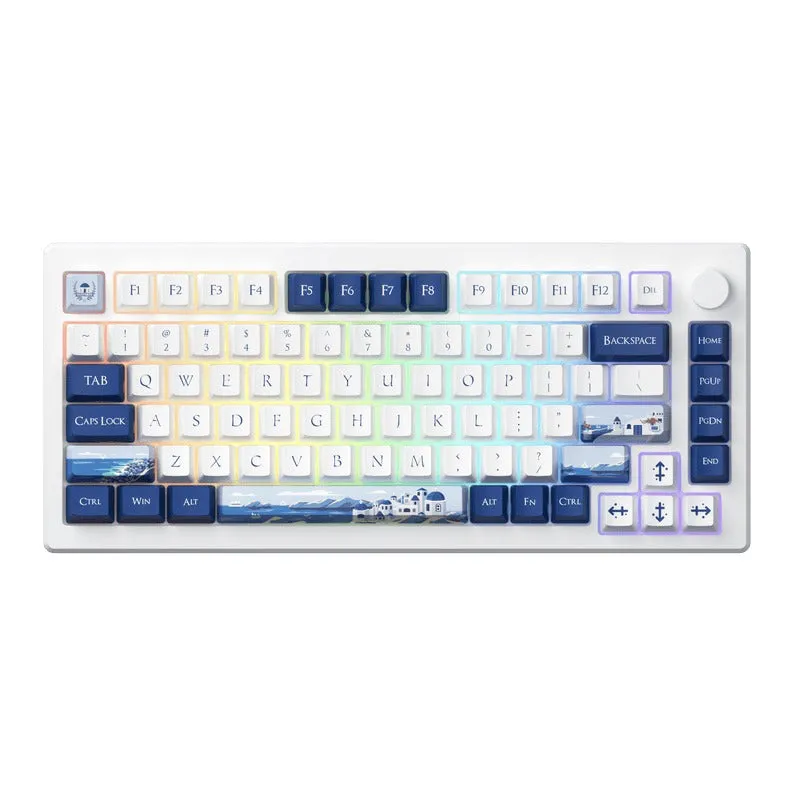 Akko MOD 007B HE PC Santorini Tri-Mode RGB Hot-Swappable Mechanical Keyboard (Kailh Sakura Pink Magnetic Switch)