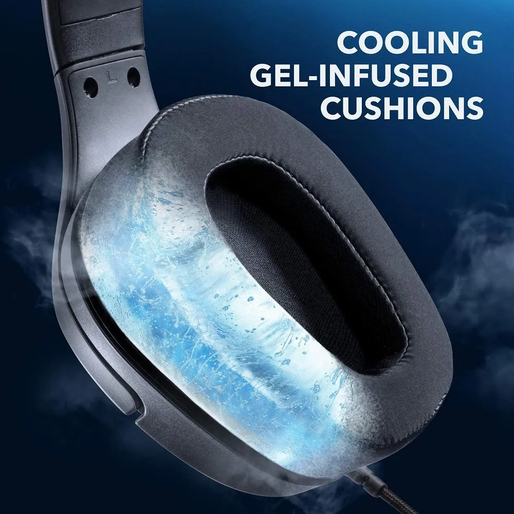 Anker Soundcore Strike 3 Gaming Headset, Stereo Sound, Sound Enhancement for FPS Games, Noise Isolating Mic, and Cooling Gel-Infused Cushions, Gaming Headset Compatible with Xbox One, PS4, and PC