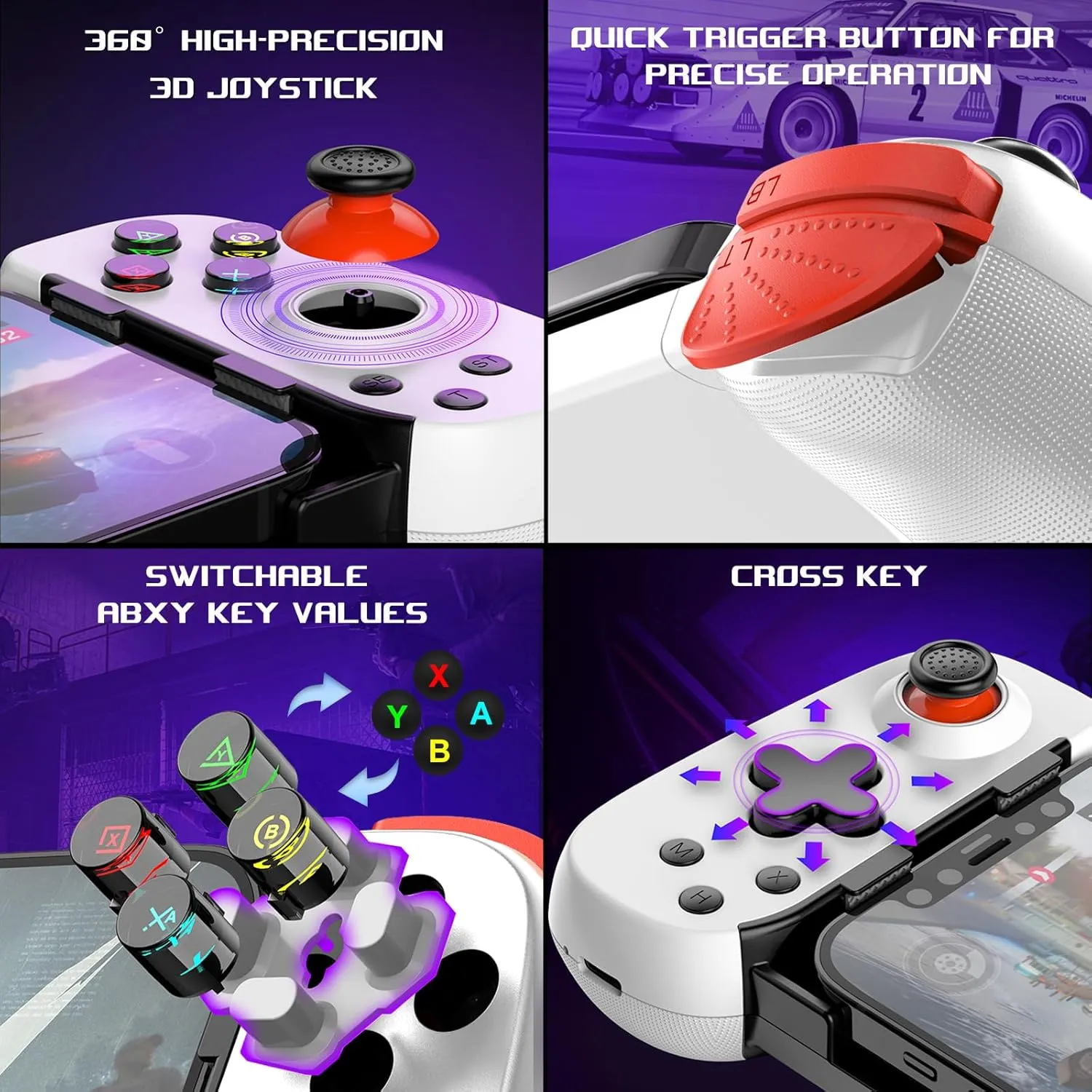 arVin Wireless Controller for iPhone/iPad/iOS/Android/Tablet/PC/Switch, Phone Game Controller Joystick for Xbox Cloud Gaming/PS Remote Play/Steam Link - Bluetooth Gamepad for iPhone 16/15/Samsung
