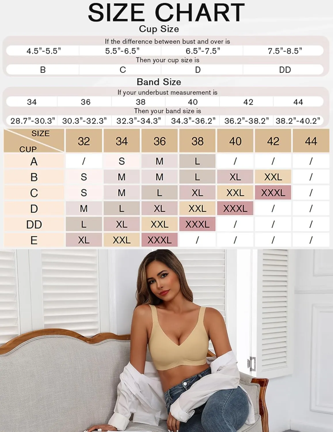 Avidlove Bras for Women Seamless Bra Full Coverage T Shirt Bralettes Push Up Bra Wireless Bra