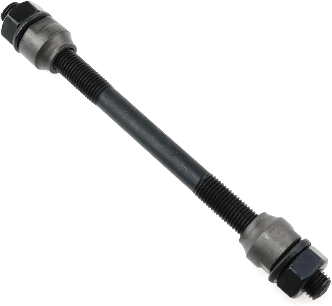 Bike Axle 130mm Bicycle Multiple Speed Front Hub Axle 5/16 Inch Black 26 tpi Hub Cone Lock Nut Washer Kit 1PCS