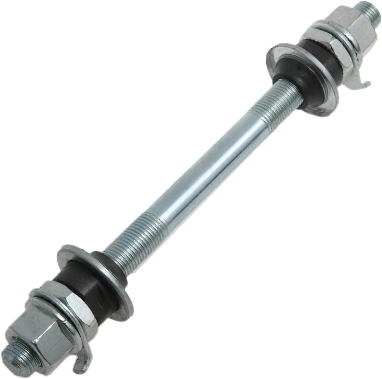 Bike Axle 150mm Bicycle Multiple Speed front Hub Axle 3/8 "Silver 26 TPI Hub Cone Lock Nut Washer Kit 1PCS