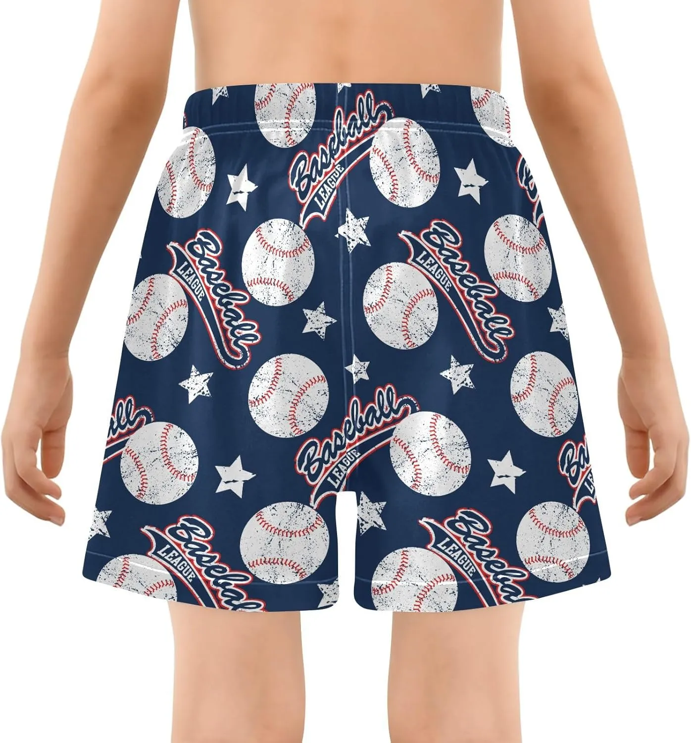 Boys Swim Trunks with Compression Liner Quick Dry Board Shorts with Boxer Brief Bathing Suit 4-14 Years