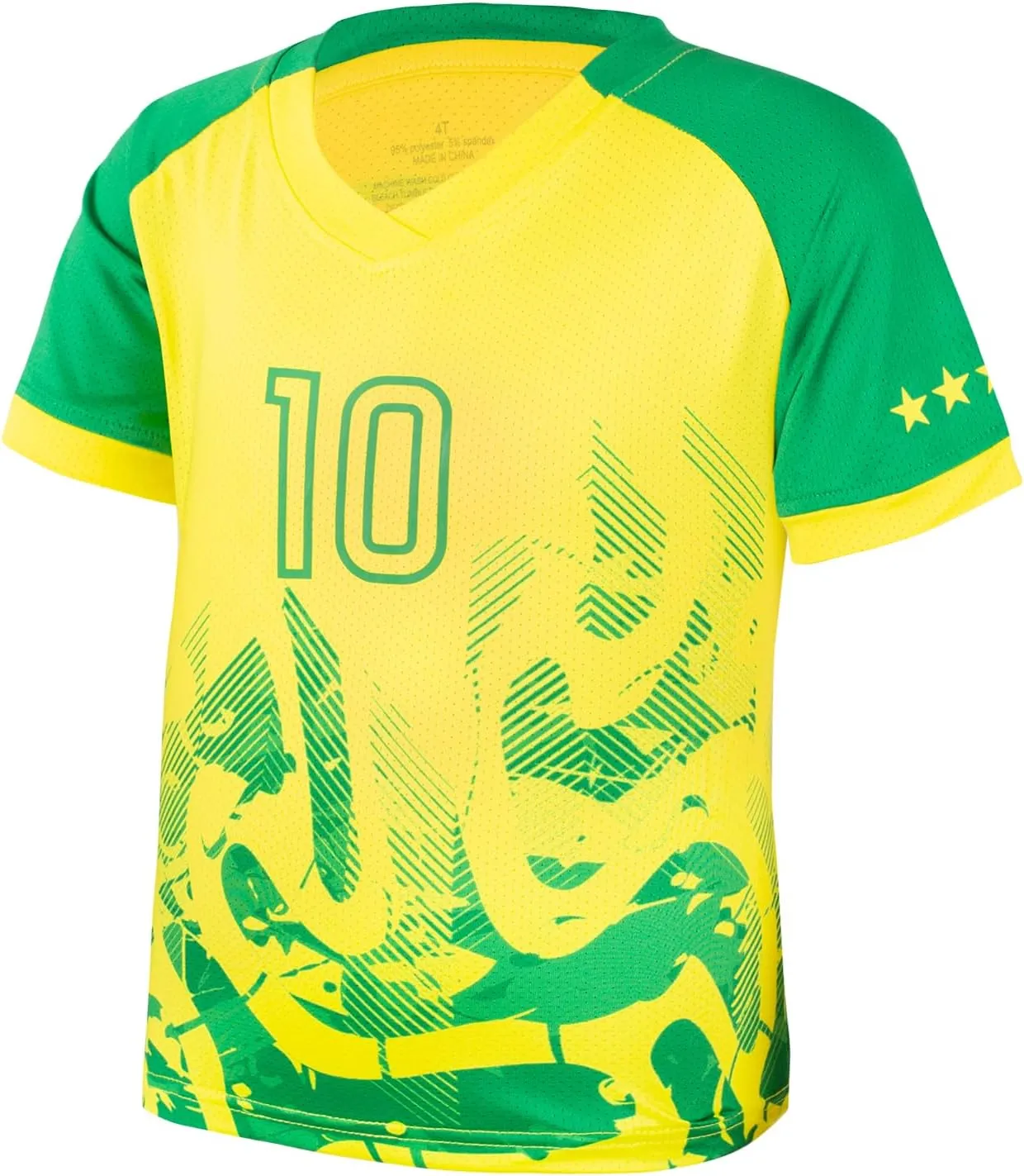 Cnins Kids' Soccer Jersey Kit - Breathable Poly-Spandex, Quick-Dry - Perfect for Youth Futbol Training & Gifts (2T-14Y)
