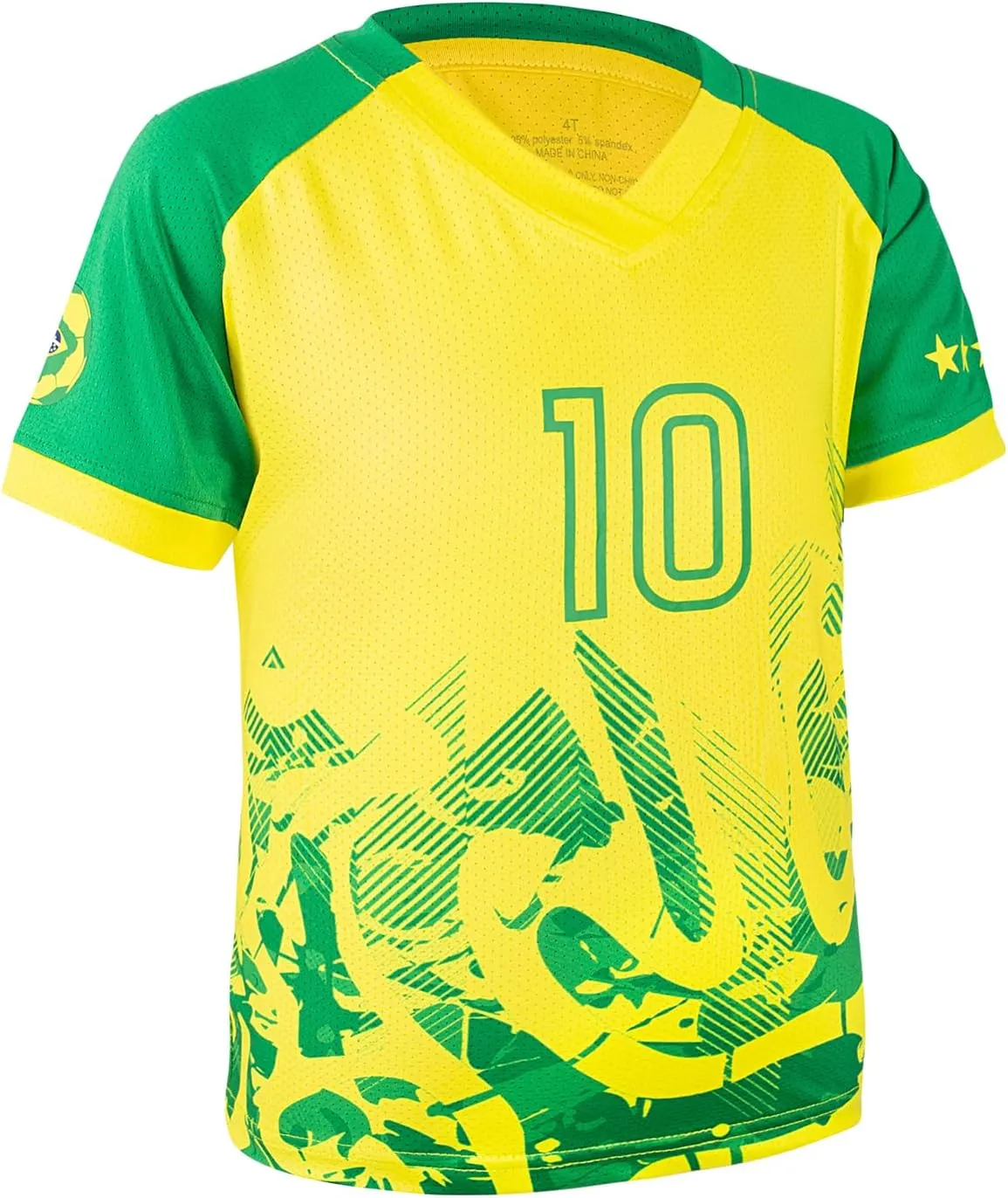 Cnins Kids' Soccer Jersey Kit - Breathable Poly-Spandex, Quick-Dry - Perfect for Youth Futbol Training & Gifts (2T-14Y)