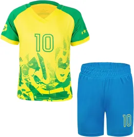 Cnins Kids' Soccer Jersey Kit - Breathable Poly-Spandex, Quick-Dry - Perfect for Youth Futbol Training & Gifts (2T-14Y)