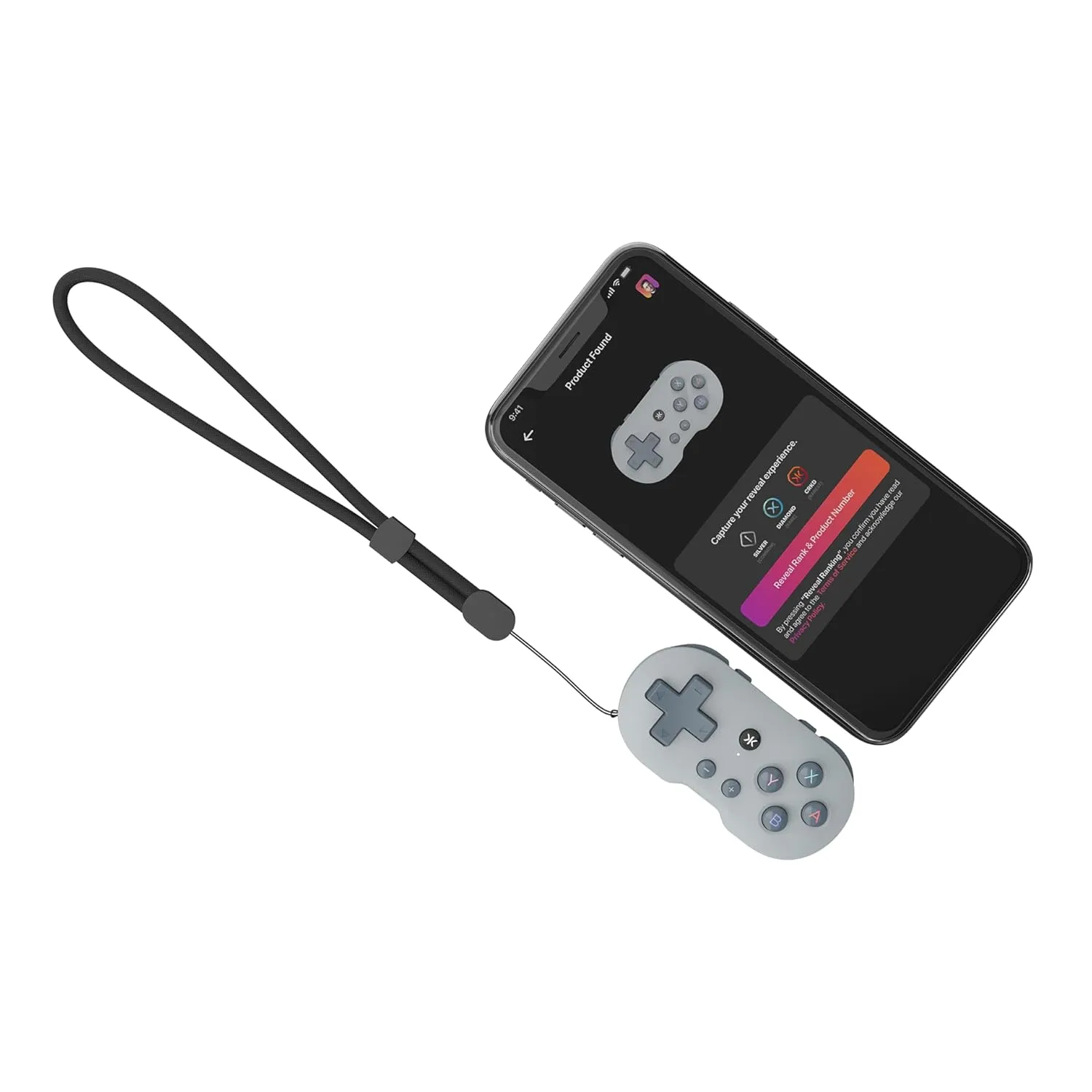 CRKD ATOM - Collectible Keychain Controller for Nintendo Switch, PC, Mac, Mobile and Smart TV (OG Grey)