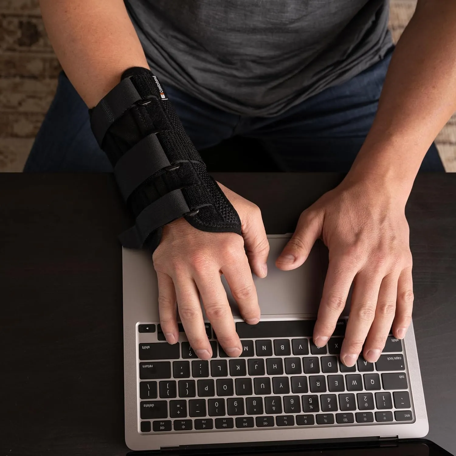 Deluxe 3-Strap Wrist Brace  Adjustable Support for Carpal Tunnel, Fractures, Tendonitis, and Post-Op Recovery  Lightweight, Breathable Design for Day and Night Use (L/XL, Left hand)