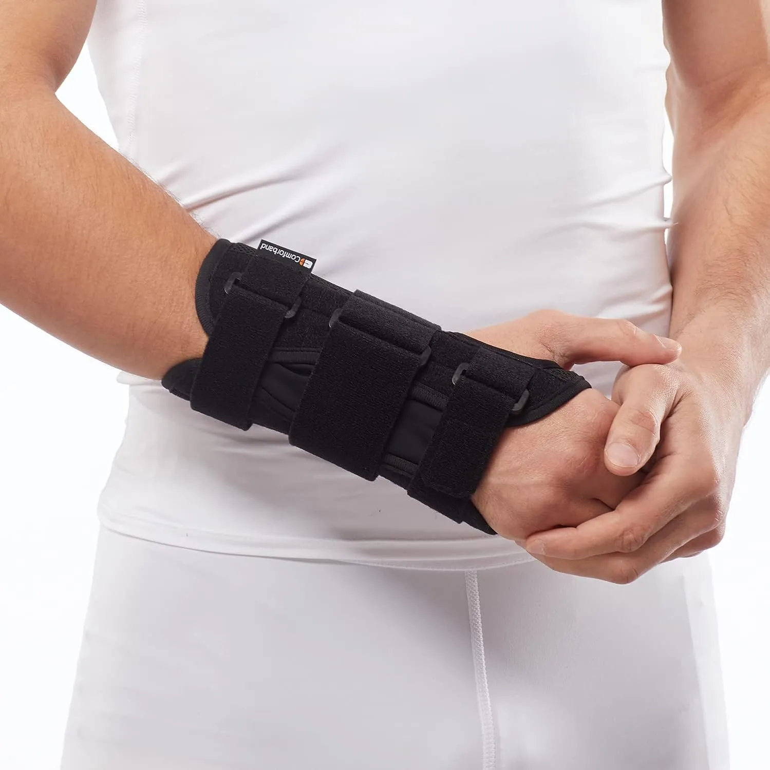 Deluxe 3-Strap Wrist Brace  Adjustable Support for Carpal Tunnel, Fractures, Tendonitis, and Post-Op Recovery  Lightweight, Breathable Design for Day and Night Use (L/XL, Left hand)