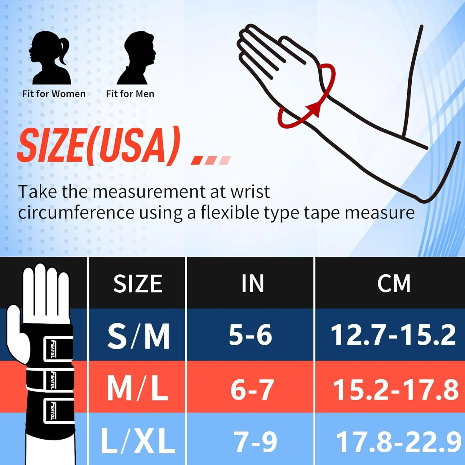FEATOL Carpal Tunnel Wrist Brace Night Support, FSA or HSA Thumb Spica Splint Right Hand for De Quervains Tenosynovitis, Tendonitis, Wrist Brace With Thumb Support-Small/Medium-Women & Men, Black