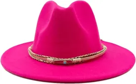Fedoras Accessories Men's Gentlemen Women's Church Hat Wide Brimmed Jazz Hat Sombrero 1 M55-58cm