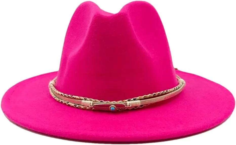Fedoras Accessories Men's Gentlemen Women's Church Hat Wide Brimmed Jazz Hat Sombrero 1 M55-58cm