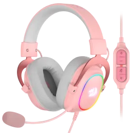 H510 ZEUS-X Cute Gaming Headphone with Mic (Pink Color)