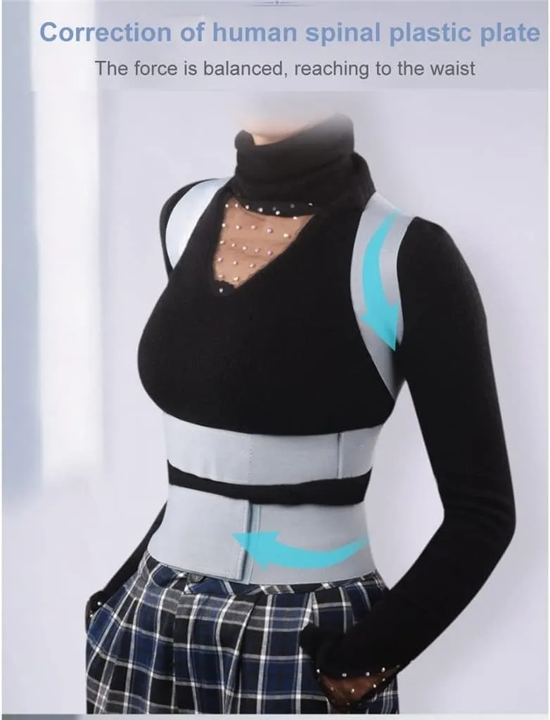 Invisible Chest Orthopedic Device Back Brace Supports Waist Belt Spine Support Men Women Breathable Corset(L Code)