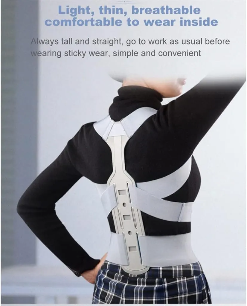 Invisible Chest Orthopedic Device Back Brace Supports Waist Belt Spine Support Men Women Breathable Corset(L Code)