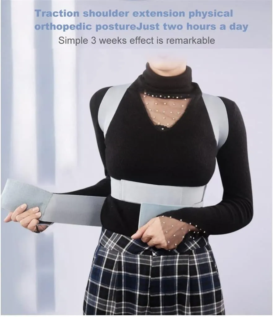 Invisible Chest Orthopedic Device Back Brace Supports Waist Belt Spine Support Men Women Breathable Corset(L Code)