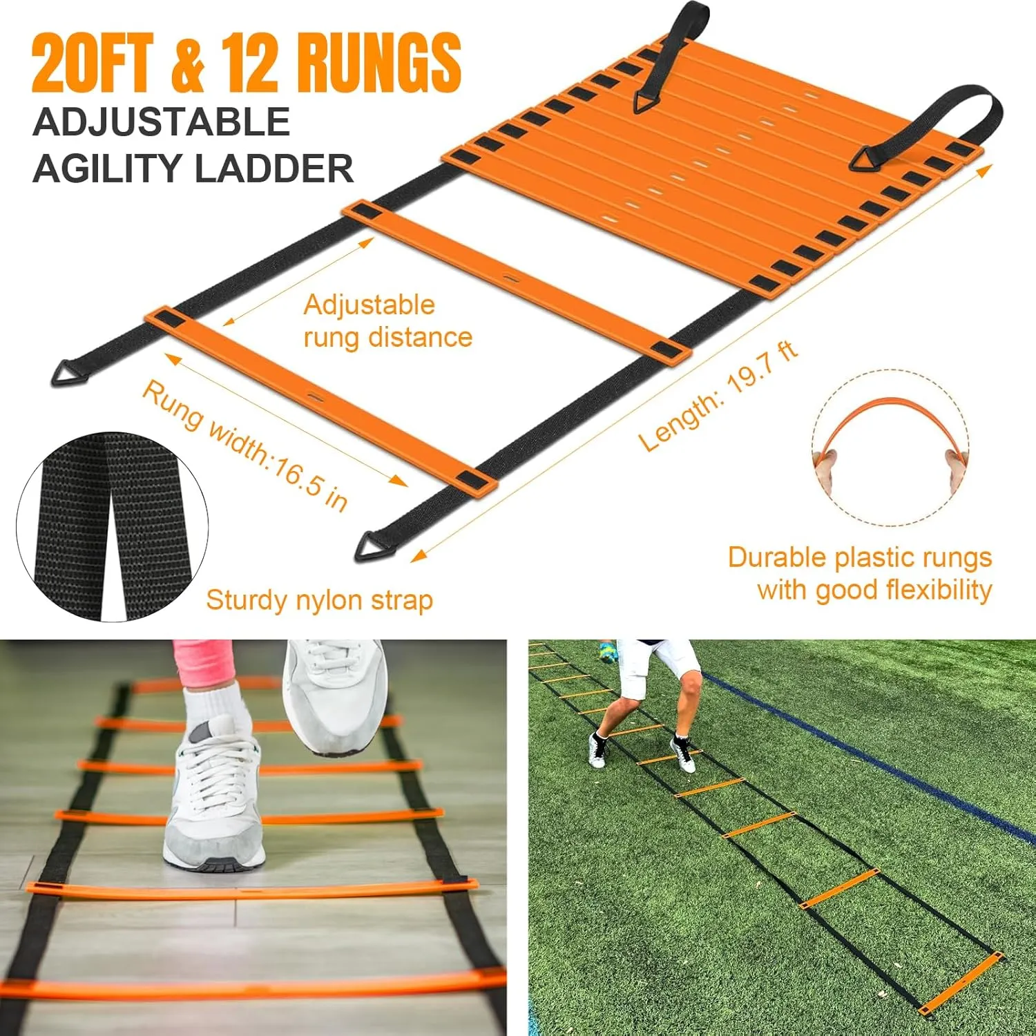 Kids Soccer Goals for Backyard Set, Portable Toddler Soccer Goal 2 of 6x4 ft, 4x3 ft, 7x5 ft, Soccer Training Equipment, Pop Up Soccer Net Kit with Size 4 Soccer Ball, Outdoor Sports Play, Youth Game
