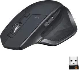 Logitech MX Master 2S Wireless Mouse – Use on Any Surface, Hyper-Fast Scrolling, Ergonomic Shape, Rechargeable, Control Upto 3 Apple Mac and Windows Computers, Graphite (Discontinued by Manufacturer)