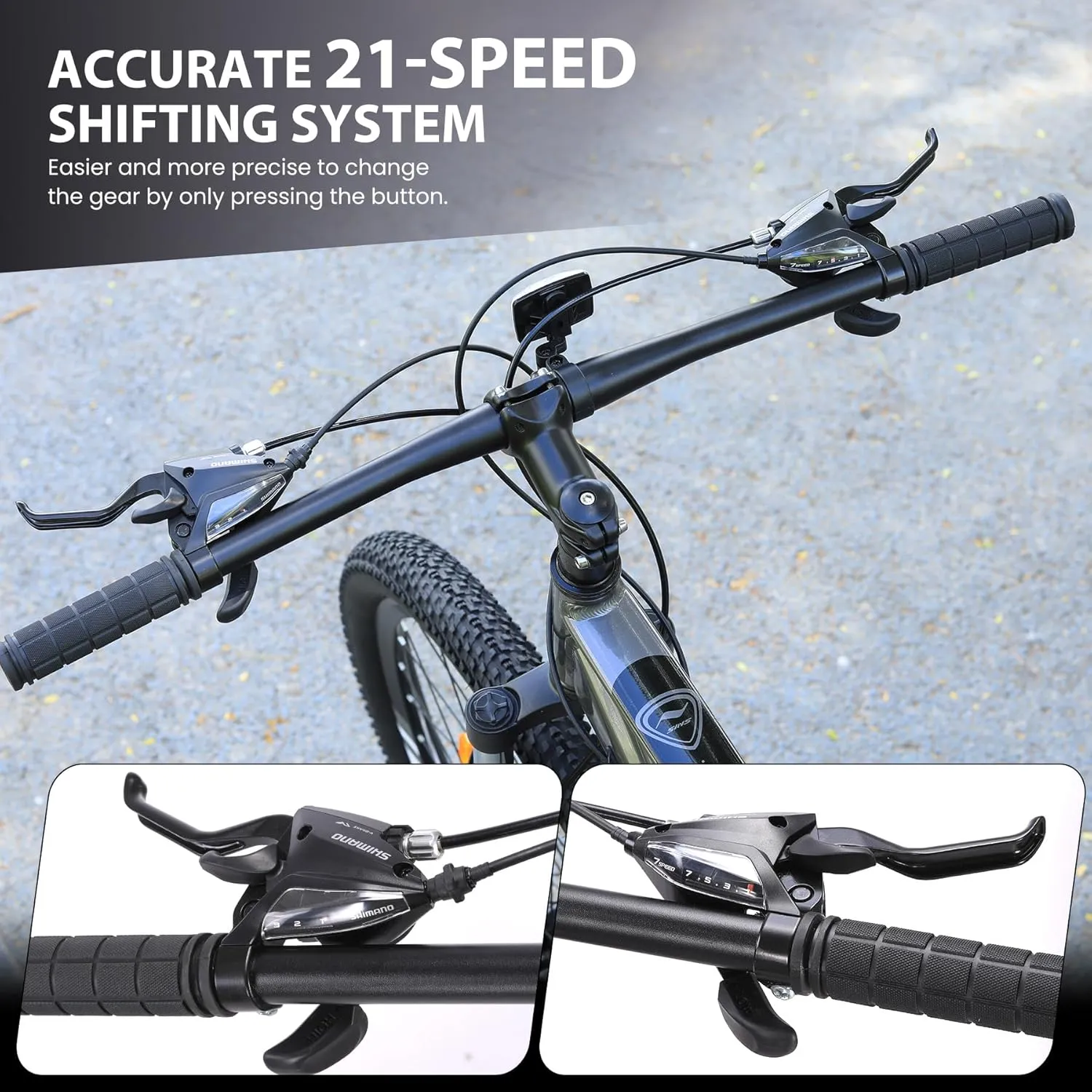 Mountain Bike-29 Inch Mountain Bike- 19 inch Aluminium Frame, 2.1 Inch Tires,9/21-Speed Options, Advanced Suspension Fork, Ergonomic Seat, Disc Brakes