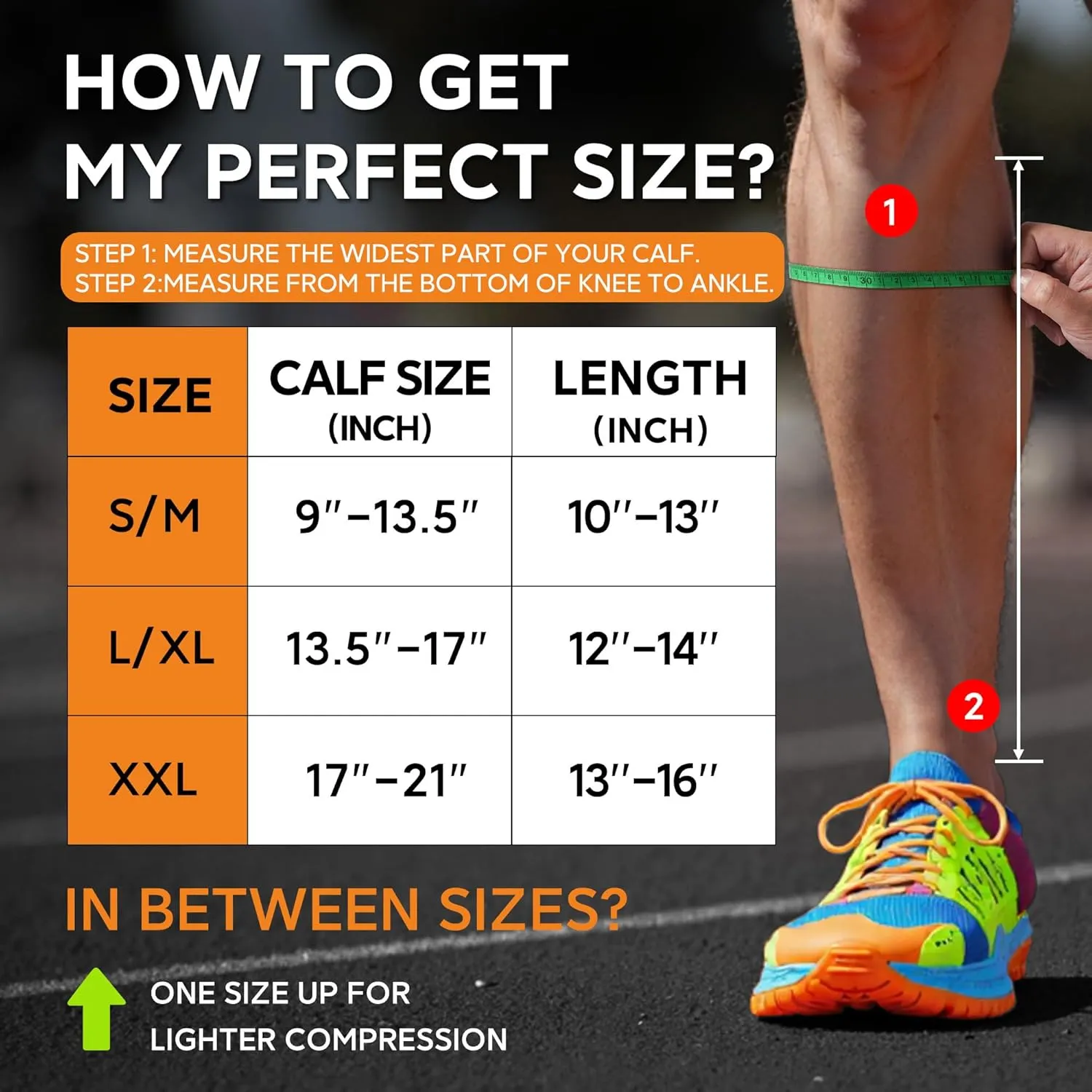 NEWZILL Calf Compression Sleeve for Men & Women | Footless Compression Socks for Shin Splint Pain Relief, Varicose Veins | Perfect Leg Sleeve for Running, Travel, Nursing, Cycling, Work and Fitness