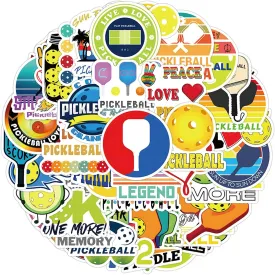 Pickleball Stickers Sports Stickers 50pcs Cute VSCO Stickers for Water Bottles Laptop Scrapbooking Mirrors Notebooks Cars Bumpers Bikes Bedroom Travel Case Motorcycle Snowboard for Kids Teens