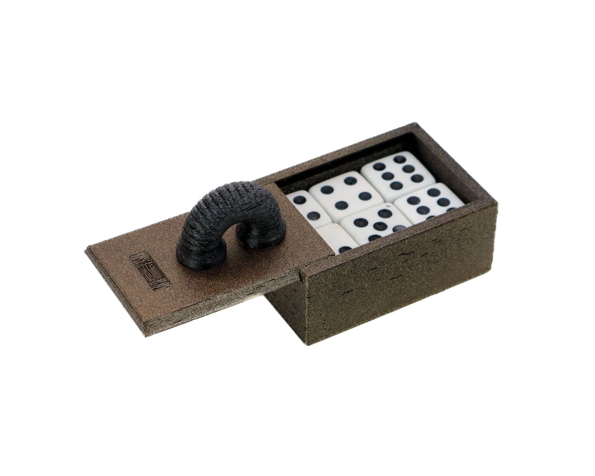 Steampunk D16 Dice Storage Box - Board Game Accessory
