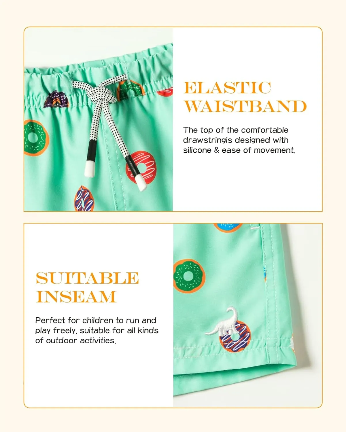 SURF CUZ Surfcuz Little Boys Swim Trunks UPF 50  Toddler Beach Shorts Swimsuit Kids Quick Dry Swimwear