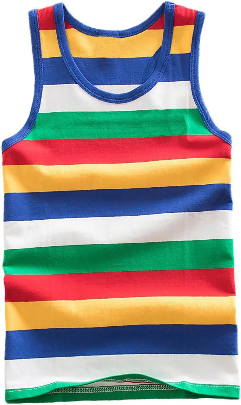 Toddler Baby Boys Tank Soft Cotton Sleeveless Top Undershirts Pack of 3