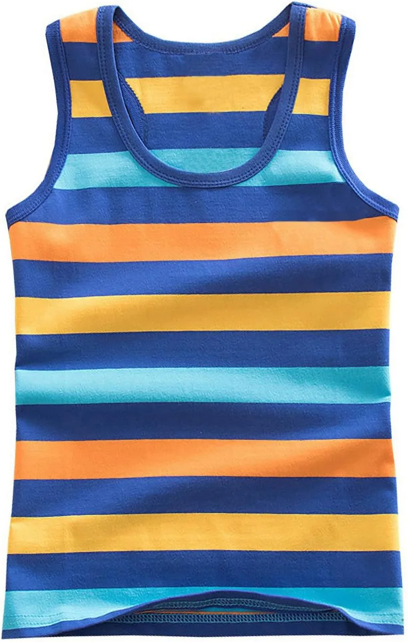 Toddler Baby Boys Tank Soft Cotton Sleeveless Top Undershirts Pack of 3