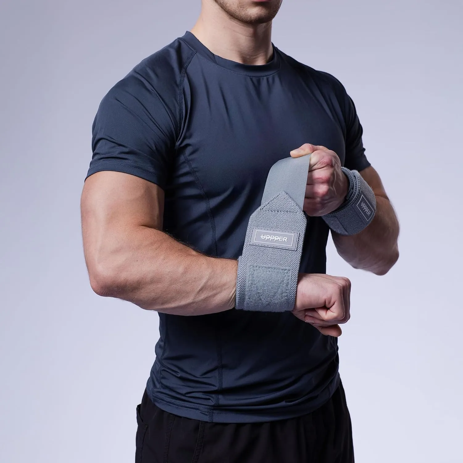 UPPPER Wrist Wraps for Weightlifting - 19" Wrist Support with Thumb Loop for Bench Press, Powerlifting, and Gym Workouts - Men & Women | Premium Fitness Gear