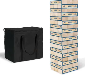 Wild Sports NFL Giant Stacking Wooden Blocks  Tumbling Tower Classic Family Game Stacks  Great Gift for Any Football Fan!