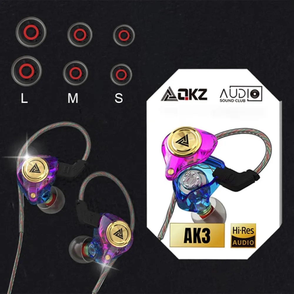 Wired Gaming Earbuds 2Pack, Ak3file in Ear Monitors, Deep Bass Sound Wired Earbuds, HiFi in Ear Headphones with 1DD 10mm Dynamic Driver, IEM for Music Gaming Video Calling (Black Purple)