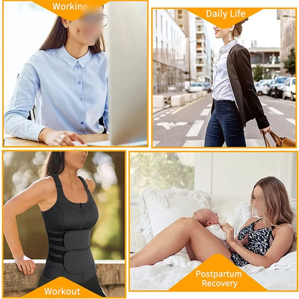 Women Adjustable Posture Corrector Back Support Strap Shoulder Lumbar Waist Spine Relief Orthopedic Belt(S code)